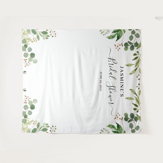 Eucalyptus groene bladeren bruidsfeest achtergrond wandkleed (Voorkant (horizontaal))