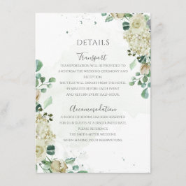 Eucalyptus Groene Bladeren Elegante Bloemige Trouw Informatiekaartje