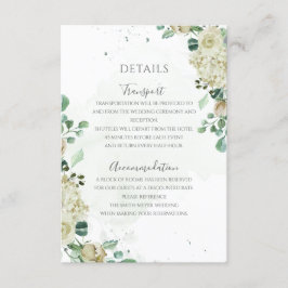 Eucalyptus Groene Bladeren Elegante Bloemige Trouw Informatiekaartje