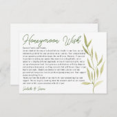 Eucalyptus Groene Bladeren Groene Natuur Honeymoon Informatiekaartje (Voorkant / Achterkant)