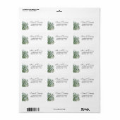 Eucalyptus Groene Bladeren Loof Adres Etiket (Full Sheet)