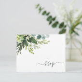 Eucalyptus Groene Bladeren RSVP Uitnodiging Briefkaart (Staand voorkant)
