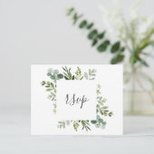 Eucalyptus Groene Bladeren RSVP Uitnodiging Briefkaart (Staand voorkant)
