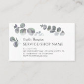 Eucalyptus groene bladeren visitekaartje (Voorkant)