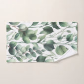 Eucalyptus groene bladprint Sot 3-delig Bad Handdoek (Handdoek)
