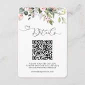 Eucalyptus Groene Bloemen QR Code & Foto Bruiloft Informatiekaartje (Voorkant)