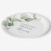 Eucalyptus Groene Botanische Bruidsdouche Papieren Bordje (Gekanteld)