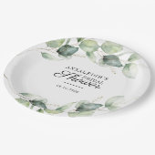 Eucalyptus Groene Botanische Bruidsdouche Papieren Bordje (Gekanteld)
