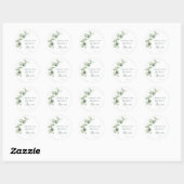 Eucalyptus Groene Botanische Bruidsdouche Ronde Sticker (Vel)