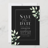Eucalyptus Groene Botanische Groene Save the Date Kaart (Voorkant)