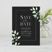 Eucalyptus Groene Botanische Groene Save the Date Kaart (Staand voorkant)
