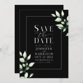 Eucalyptus Groene Botanische Groene Save the Date Kaart (Voorkant / Achterkant)