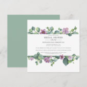 Eucalyptus Groene Botanische Script Bruidsdouche Kaart (Voorkant / Achterkant)