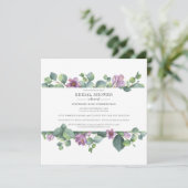 Eucalyptus Groene Botanische Script Bruidsdouche Kaart (Staand voorkant)