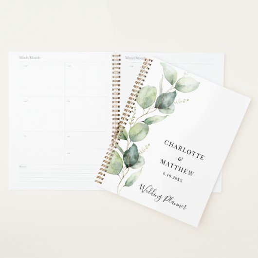 Eucalyptus Groene Botanische Trouwdag Planner (Display)