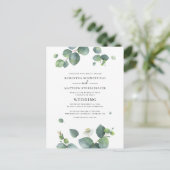 Eucalyptus Groene Botanische Trouwdag Uitnodiging Briefkaart (Staand voorkant)