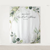 Eucalyptus Groene Bruids-Shower Foto Achtergrond  Wandkleed (Voorkant)