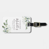 Eucalyptus groene bruidsdouche bagagelabel (Voorkant horizontaal)