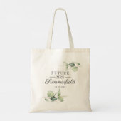 Eucalyptus Groene Bruidsdouche Toekomstige Mevrouw Tote Bag (Achterkant)