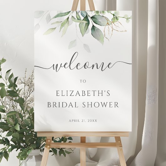 Eucalyptus Groene Bruidsontvangst Welkomstbord Poster