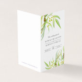 Eucalyptus groene bruiloft details schema kaart (Buitenkant)