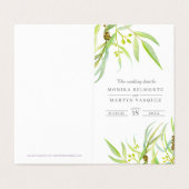 Eucalyptus groene bruiloft details schema kaart (Buitenkant ongevouwen)