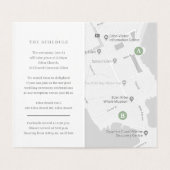 Eucalyptus groene bruiloft details schema kaart (Binnenkant ongevouwen)