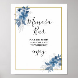 Eucalyptus Groene Bruiloft Mimosa Bar Bord Poster
