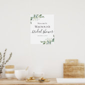Eucalyptus groene bruiloftsborrel welkomstbord poster (Keuken)