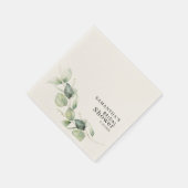 Eucalyptus Groene Bruiloftsfeest Papier Servet (Hoek)