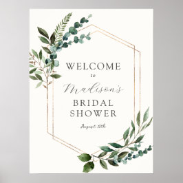 Eucalyptus Groene Bruiloftsshower Welkomstbord Poster