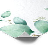 Eucalyptus Groene Brunch Bruidsborrel Welkom  Poster (Hoek)