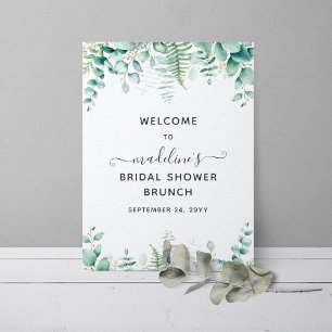 Eucalyptus Groene Brunch Bruidsborrel Welkom Poster