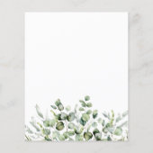 Eucalyptus groene budget bruiloft uitnodigingen (Achterkant)