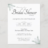 Eucalyptus Groene Budget Bruiloftsfeest Flyer (Voorkant)