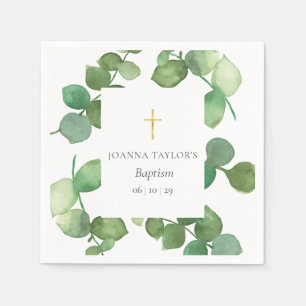 Eucalyptus Groene Doop Christening Servet