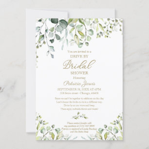 Eucalyptus Groene Drive By Bruidsfeest Kaart