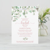 Eucalyptus Groene Drive By Bruiloft Uitnodiging (Staand voorkant)