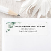 Eucalyptus Groene Elegante Botanische Bruiloft Etiket (Insitu)