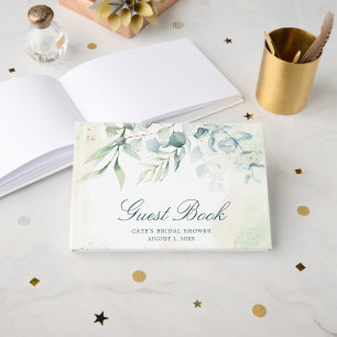 Eucalyptus groene elegante bruidsuitnodiging gastenboek