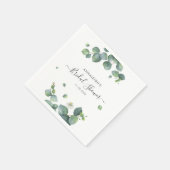Eucalyptus Groene Elegante Bruiloft Feest Paper Servet (Hoek)