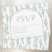 Eucalyptus Groene Elegante Trouwdag RSVP Kaartje