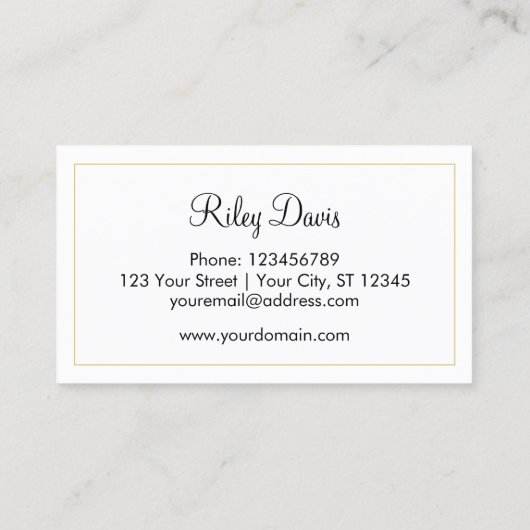 Eucalyptus Groene en Witte Bloemen Visitekaartje (Achterkant)