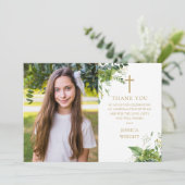 Eucalyptus Groene Foto Bevestiging Bedankkaart (Staand voorkant)