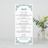 Eucalyptus Groene Frame Groen Blauw Wit Zwart Menu (Staand voorkant)