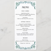 Eucalyptus Groene Frame Groen Blauw Wit Zwart Menu (Voorkant)