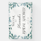 Eucalyptus Groene Frame Groene Shower Welkom Spandoek (Verticaal)