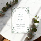 Eucalyptus Groene Frame Trouw Uitnodiging