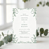 Eucalyptus Groene Frame Trouw Uitnodiging