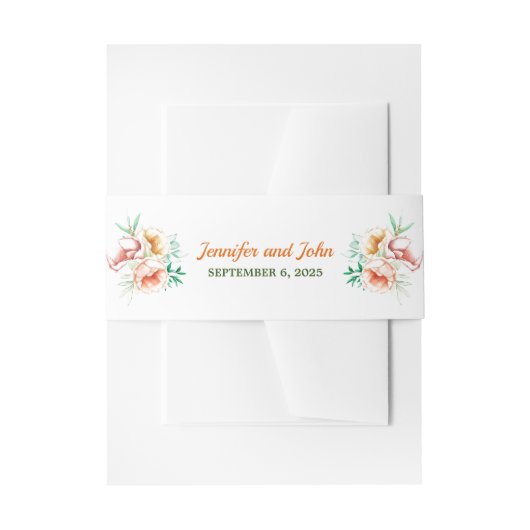 Eucalyptus Groene Gebladerte Watercolor Uitnodigingen Wikkel (Voorkant Voorbeeld)